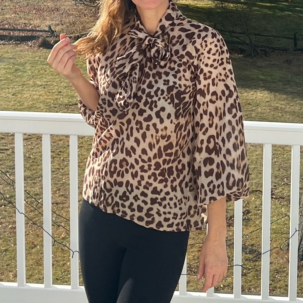 Leopard cotton top